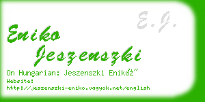 eniko jeszenszki business card